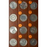 Israel. Lot of 43 Silver State Medals 45 mm.