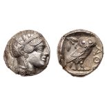 Attica, Athens. Silver Tetradrachm (17.21 g), ca. 454-404 BC. MS
