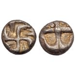 Thrace, Apollonia Pontika. Silver Hemiobol (0.36 g), 5th-4th centuries BC. VF