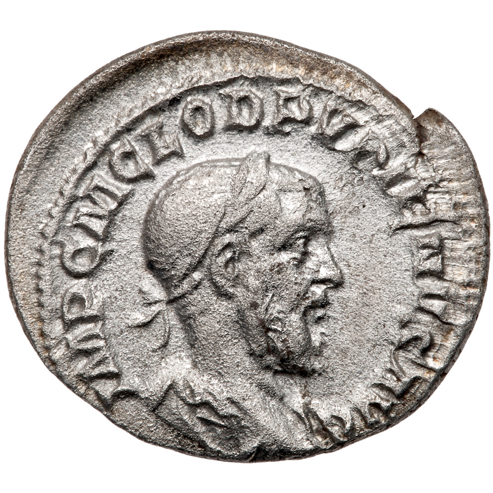 Pupienus. Silver Denarius (2.55 g), AD 238. VF - Image 2 of 3