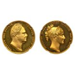 Great Britain. Official Coronation Gold Medal, 1831. NGC PF