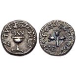 Judaea, The Jewish War. Silver 1/2 Shekel (6.77 g), 66-70 CE. EF