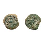 Judaea, The Jewish War. Æ Prutah (2.69 g), 66-70 CE. EF