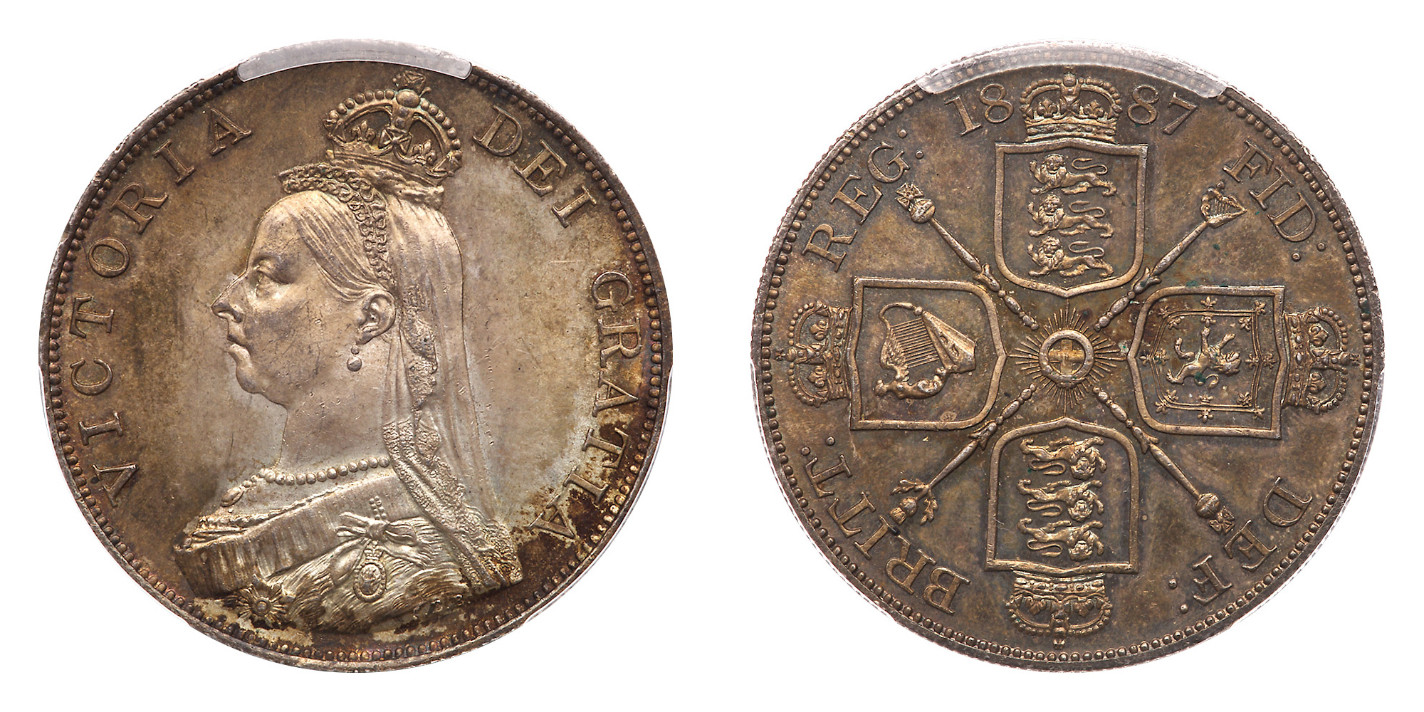 Great Britain. Double Florin, 1887. PCGS MS64