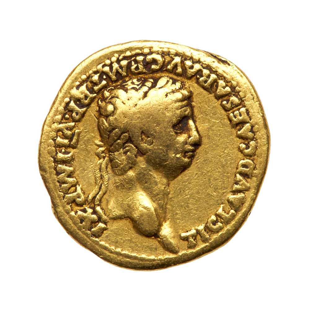 Claudius. Gold Aureus, AD 41-54. F - Image 2 of 3