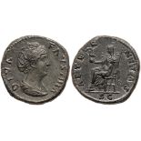 Diva Faustina I. ’ Sestertius (25.03 g), died AD 140/1. EF