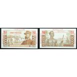 Guadeloupe. Caisse Centrale. ND (1947-49) 20 Francs