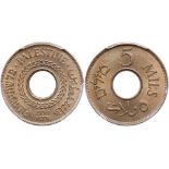 Palestine, 5 Mils, 1939