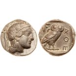 Attica, Athens. Silver Tetradrachm (17.15g), ca. 440-404 BC