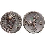 Nero. ’ As (11.76 g), AD 54-68. VF