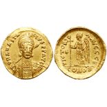 Anastasius I. Gold Solidus (4.45 g), 491-518. VF