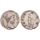 Hadrian. Silver Denarius (3.15 g), AD 117-138. EF