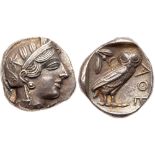 Attica, Athens. Silver Tetradrachm (17.11 g), ca. 454-404 BC. EF