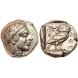 Attica, Athens. Silver Tetradrachm (17.18g), 455-440 BC