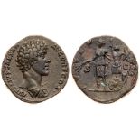 Marcus Aurelius. ’ Sestertius (24.45 g), as Caesar, AD 138-161. EF