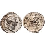 Hadrian. Silver Denarius (3.29 g), AD 117-138. EF