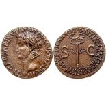 Tiberius. ’ As (10.78 g), AD 14-37. VF