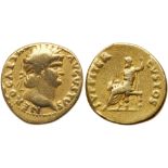 Nero. Gold Aureus (6.80 g), AD 54-68. F