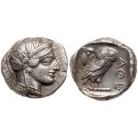 Attica, Athens. Silver Tetradrachm (17.20 g), ca. 454-404 BC. EF