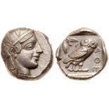 Attica, Athens. Silver Tetradrachm (17.16g), ca. 455-440 BC