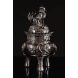 Grand brûle parfum en bronze - Région: Chine - Dimensions: H415mm - Poids (Kg): [...]