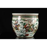 Grand vase famille verte à décor de guerriers 19ème - Région: Chine - Epoque: [...]