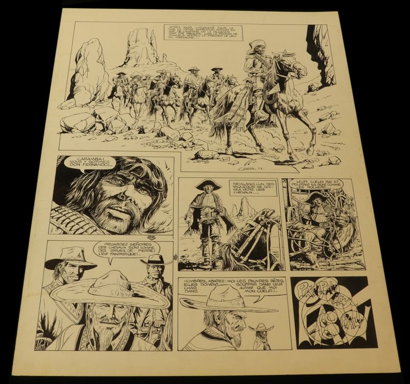 Planche - BD - Coria dessinateur Bob Morane - Région: - Dimensions: H400mm - [...]