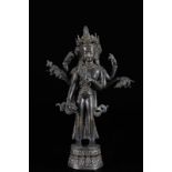 Chine Tibet statue en bronze époque Qing - Dimensions: H280mm - Poids (Kg): [...]
