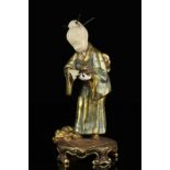 France chryséléphantine bronze et ivoire jeune geisha 1900 - Dimensions: H230mm [...]