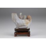 Chine agate sculptée d'un chien de Fô début du 20ème - Dimensions: l75mm - [...]