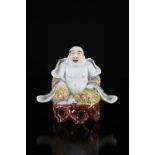 Chine porcelaine famille rose Bouddha sur socle 19/20ème - Dimensions: H120mm - [...]