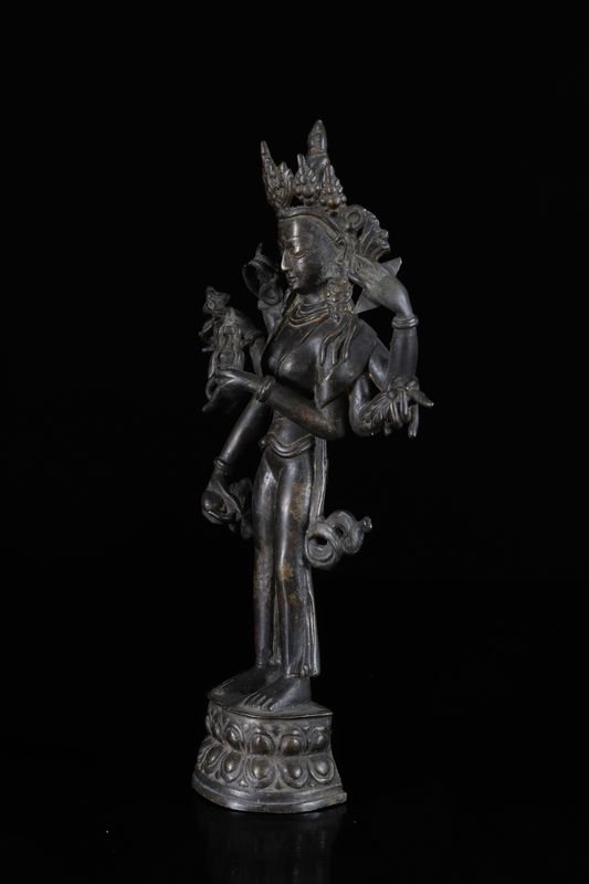 Chine Tibet statue en bronze époque Qing - Dimensions: H280mm - Poids (Kg): [...] - Image 4 of 4