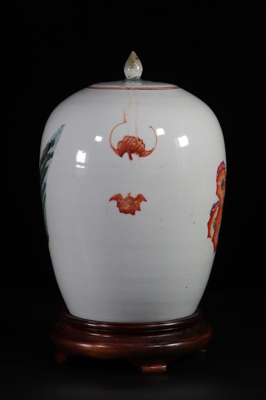 Chine vase couvert à décor de personnages 19ème - Dimensions: h370mm - Poids [...] - Image 4 of 7