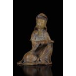 Chine Guanyin sculptée en pierre époque Qing - Dimensions: h150mm - Poids (Kg): [...]