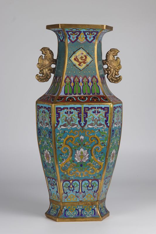 Chine Grand vase en bronze cloisonné marque Ming époque Qing - Dimensions: h450mm [...] - Image 3 of 6