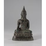 Bouddha en bronze ,Thailande fin 19ème. - Dimensions: H=135mm L=90mm - Poids (Kg): [...]