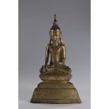 Bouddha en bronze ,Thailande 19ème - Dimensions: H=230mm L=130mm - Poids (Kg): [...]