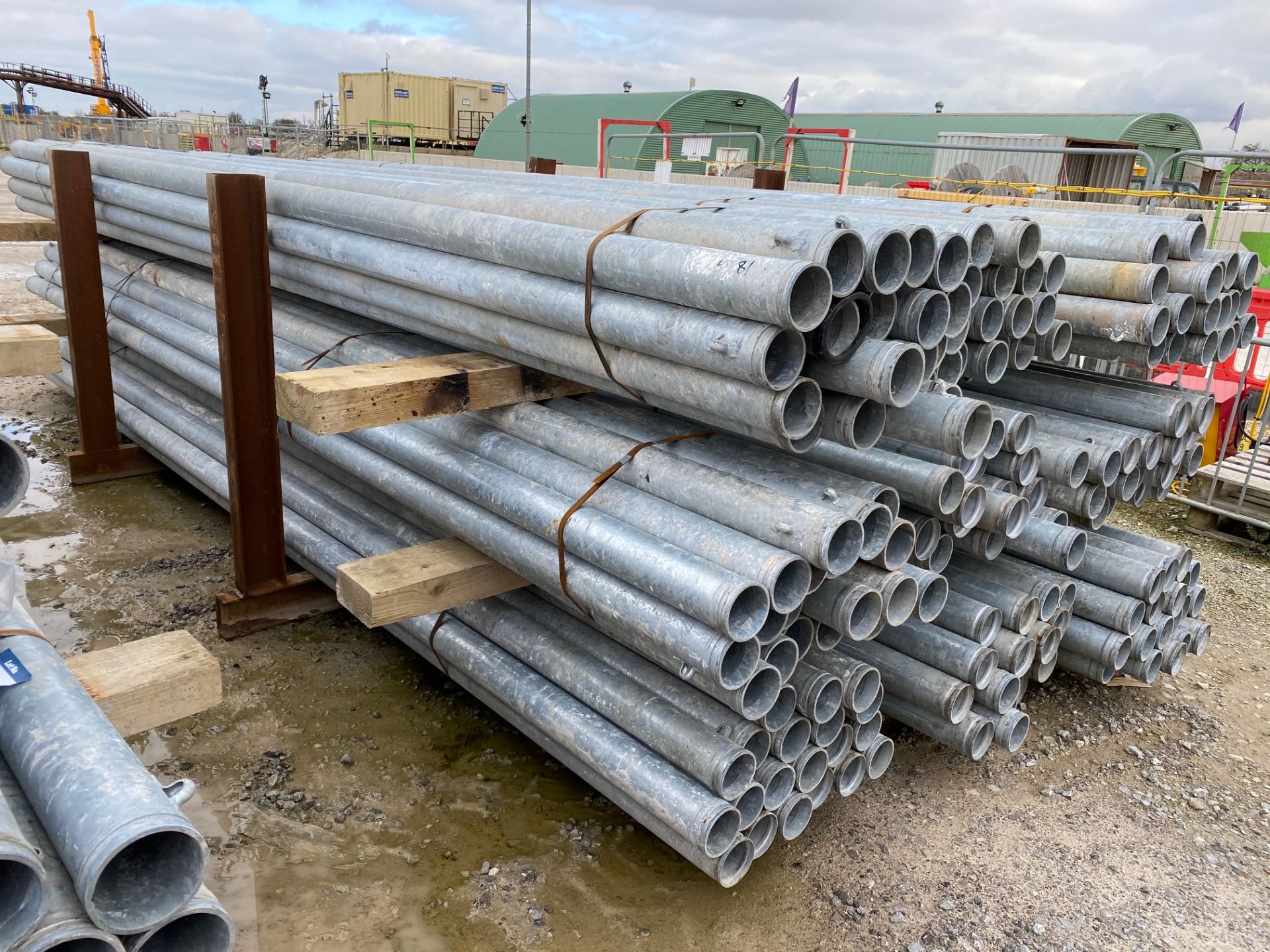 Approx. 300 x Galvanised Pipe Sections, Pre-Used On The Tunnel Boring Machine, Approx. Size Each