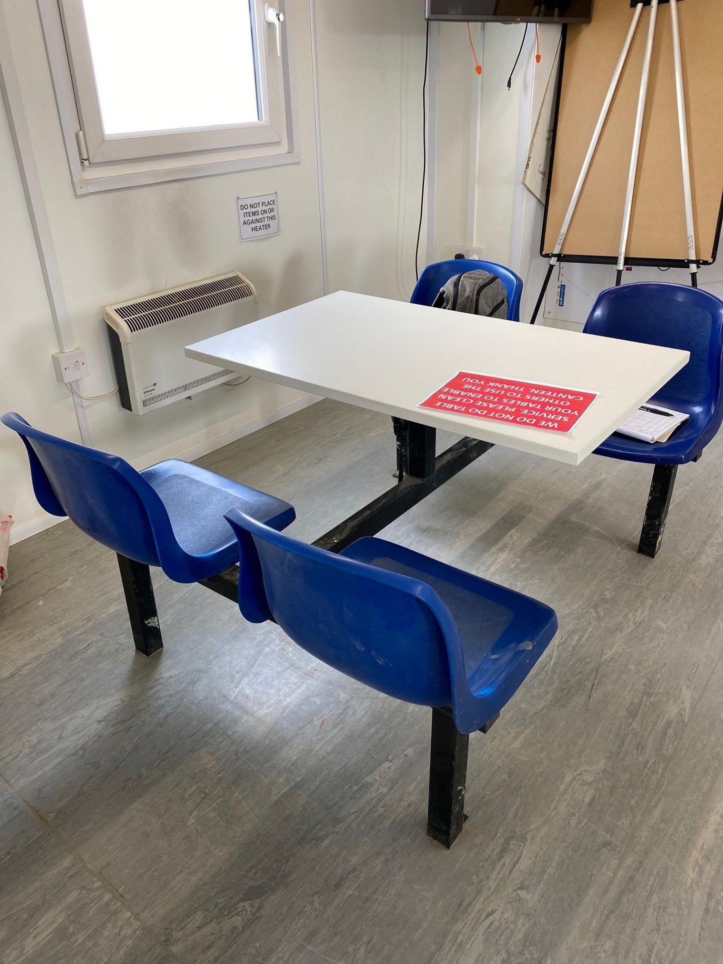 20x Canteen Modular Table and Chair Unit, Seat 4 People with Blue Plastic Seats, 1.5m x 750mm - Image 2 of 2