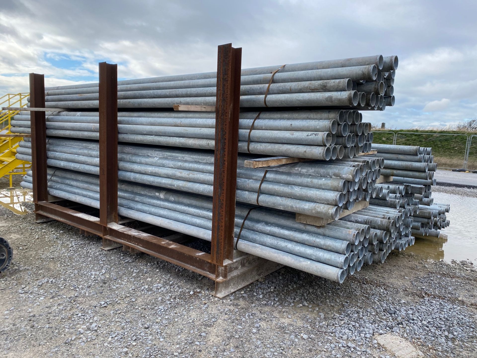 Approx. 300 x Galvanised Pipe Sections, Pre-Used On The Tunnel Boring Machine, Approx. Size Each