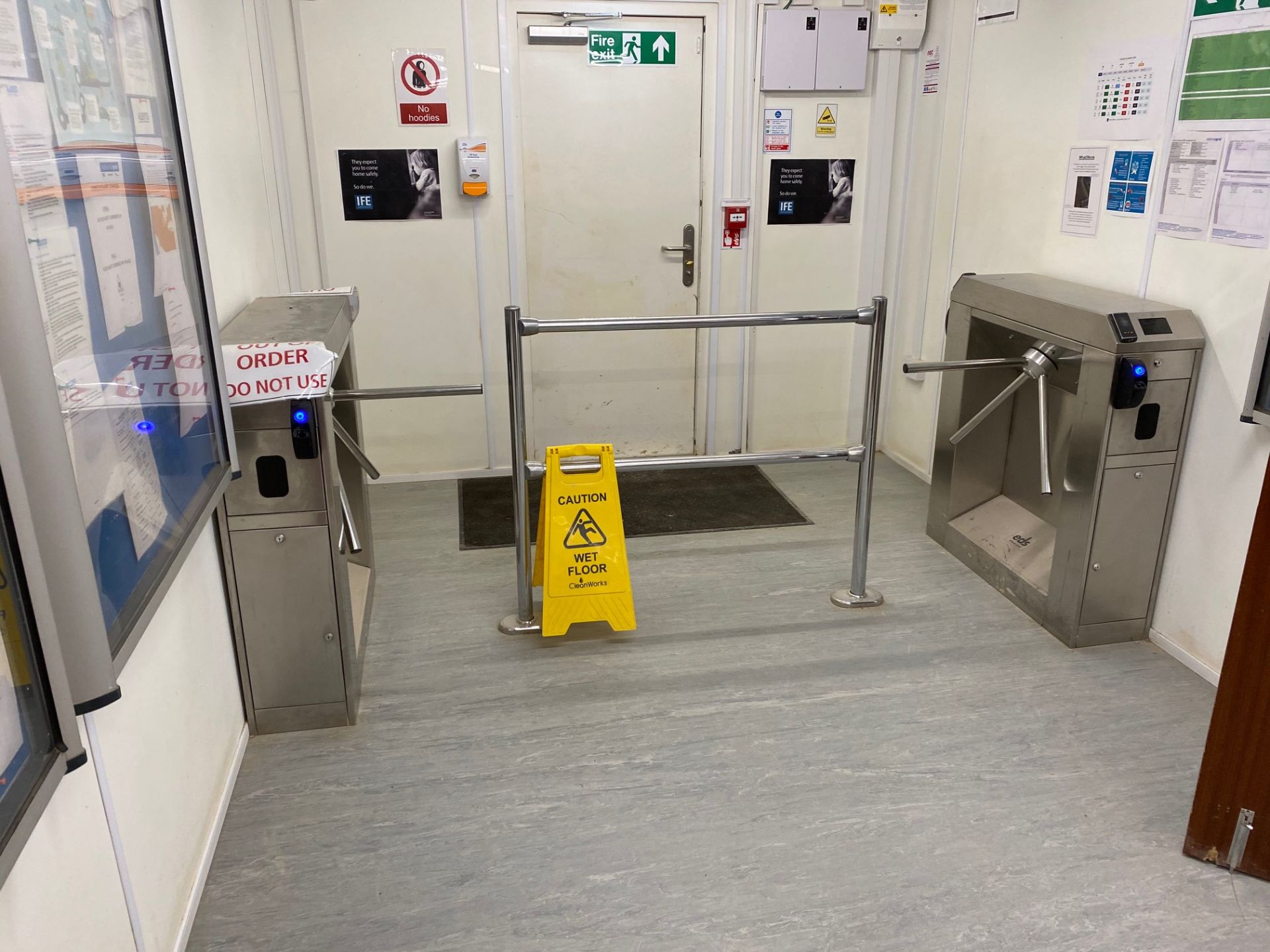 2x EDS, Pedestrian Access Turnstiles, Stainless Steel with Card Reader System - Software Not