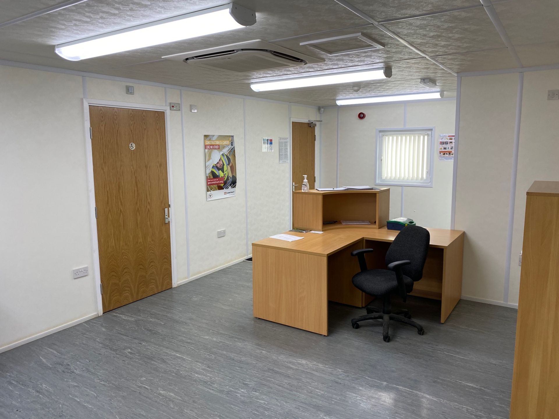 The Modular Building Furniture Throughout the Building Including: Reception Desk Light Oak - Image 23 of 24