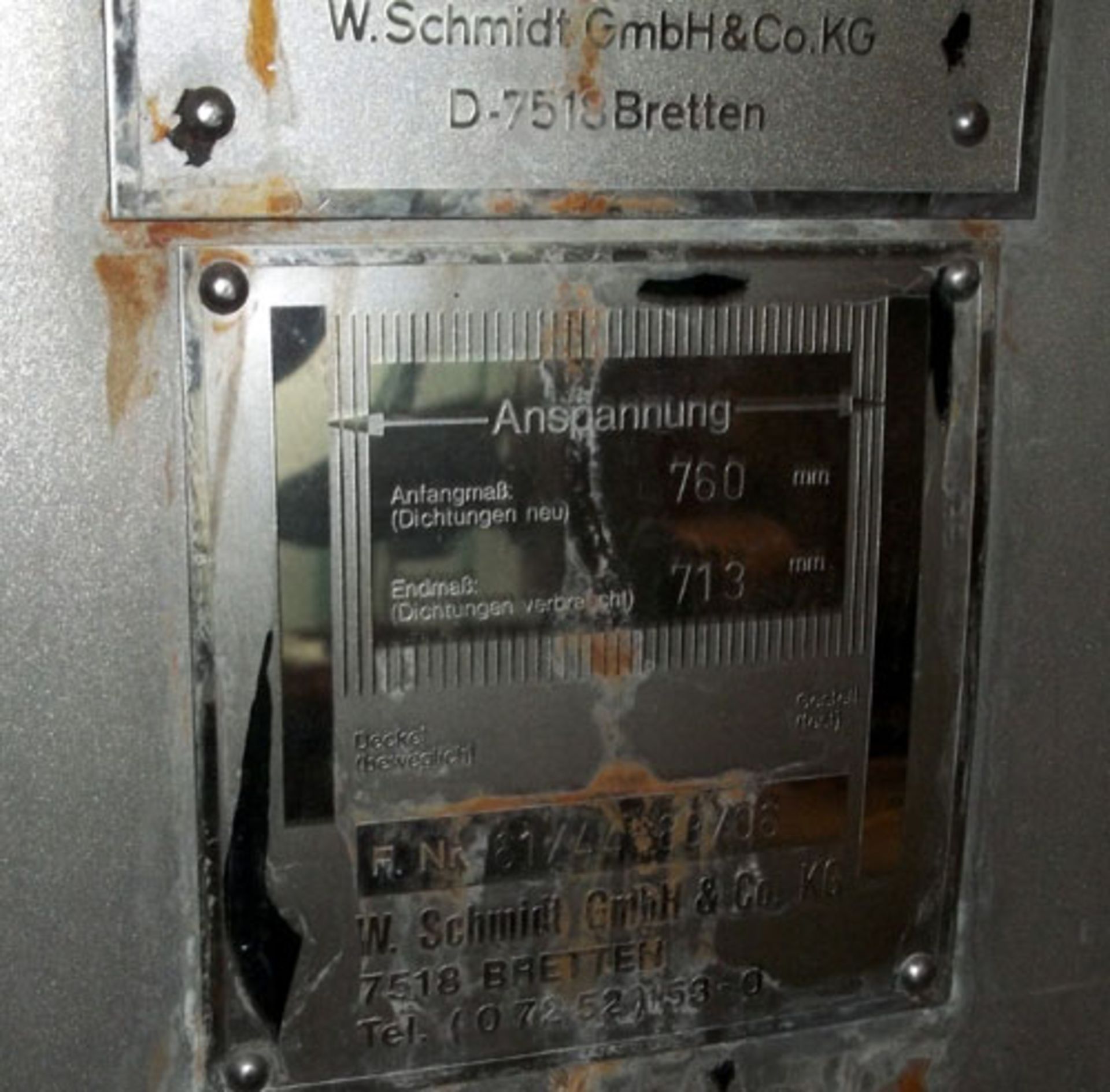 W Schmidt type Sigma 27HW stainless steel plate heat exchanger. Max. working pressure 12.5 bar at - Image 8 of 8