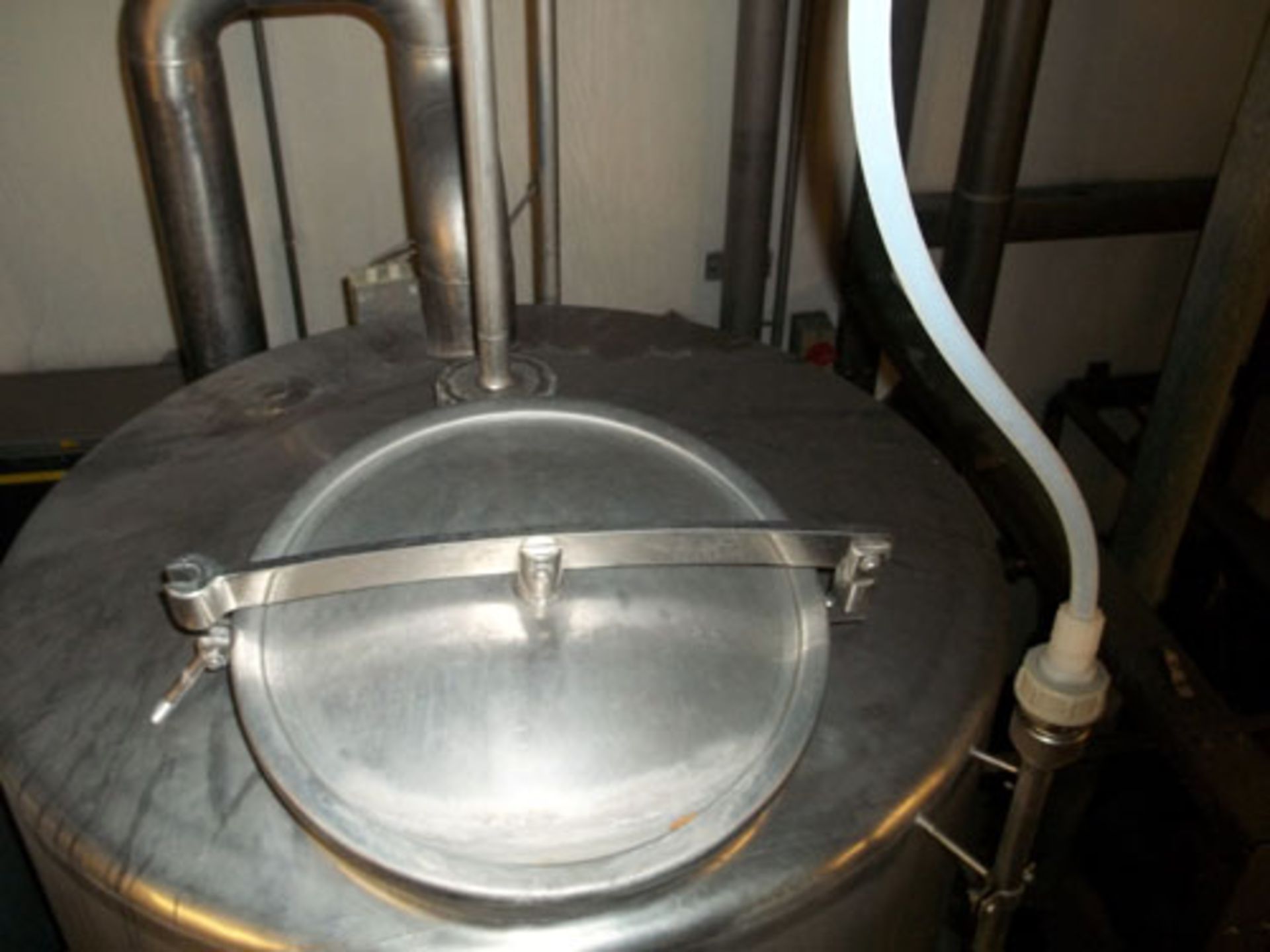 Alfa-Laval Tank, 1500 Liter (396 Gallon), Type TV, Stainless Steel, Vertical. Coned top & bottom. - Image 4 of 6