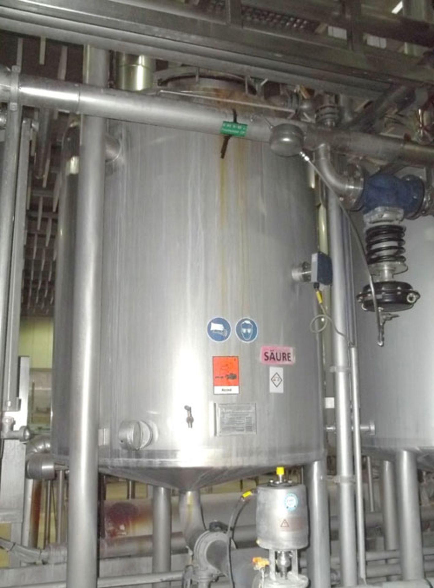 APV CIP System comprising of: (3) APV stainless steel tanks, type Heisswassertank, 529 gallon/2000- - Image 5 of 16