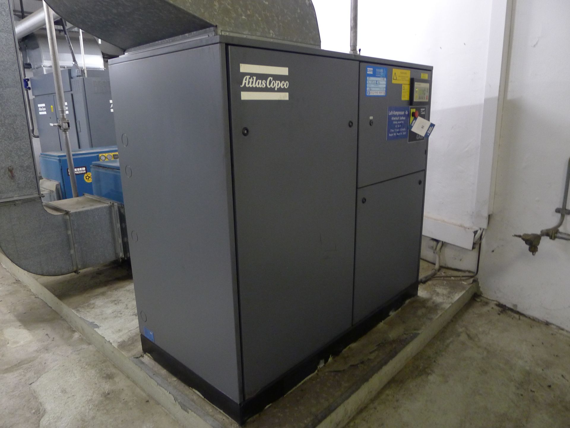 Atlas Copco GA37 rotary screw compressor. Serial number ATT328457 (Dismantling and Loading Fee: €