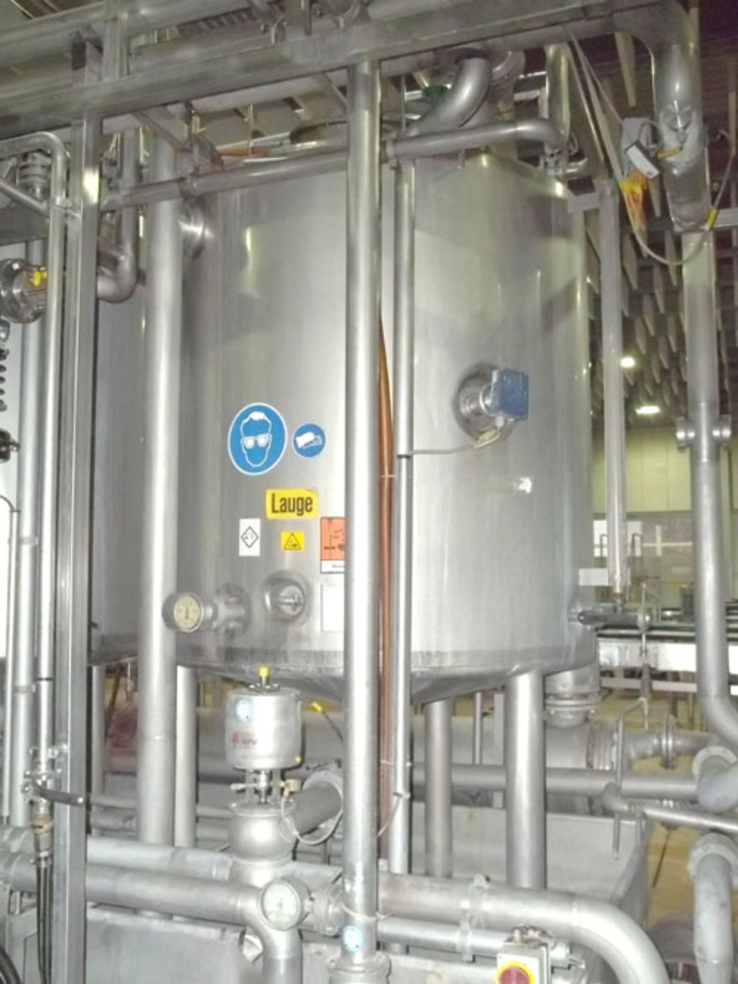 APV CIP System comprising of: (3) APV stainless steel tanks, type Heisswassertank, 529 gallon/2000- - Image 7 of 16