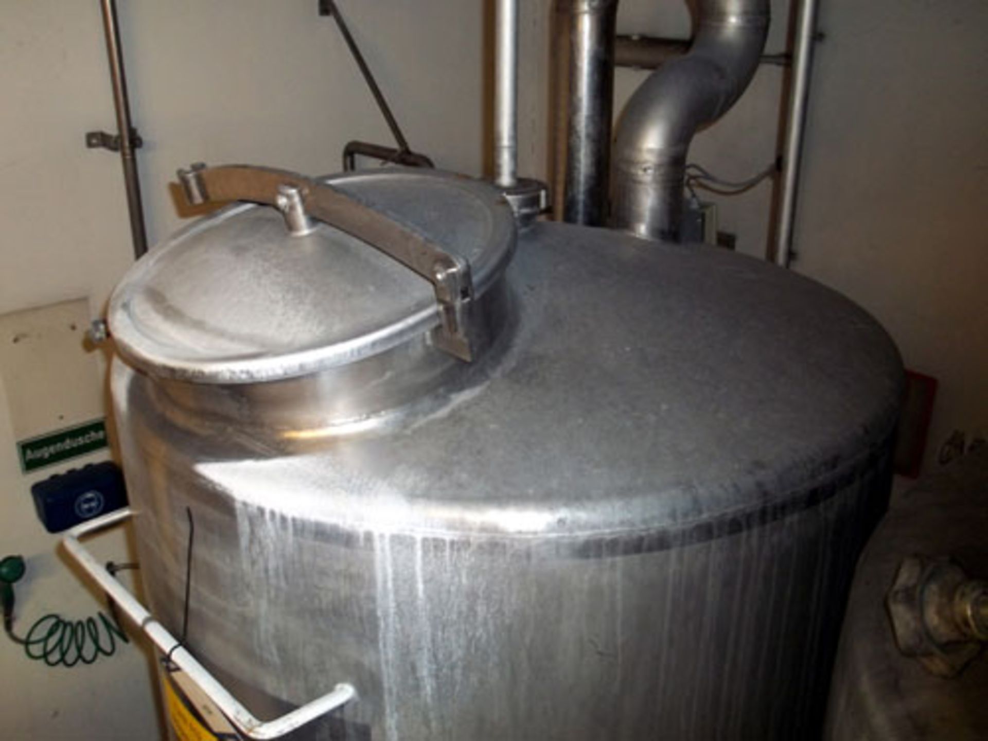 Alfa-Laval Tank, 1500 Liter (396 Gallon), Type TV, Stainless Steel, Vertical. Coned top & bottom. - Image 3 of 6