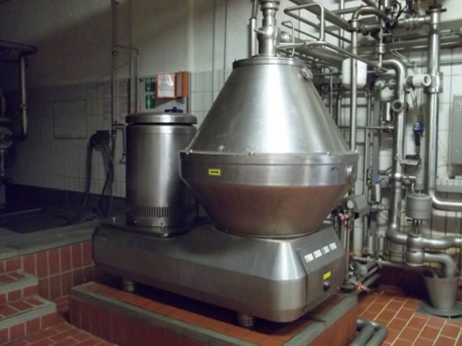 KMA Sudmo-Kyffhauser Machinenfabrik Artern type GTS 330B-KHL stainless steel disc bowl centrifuge.