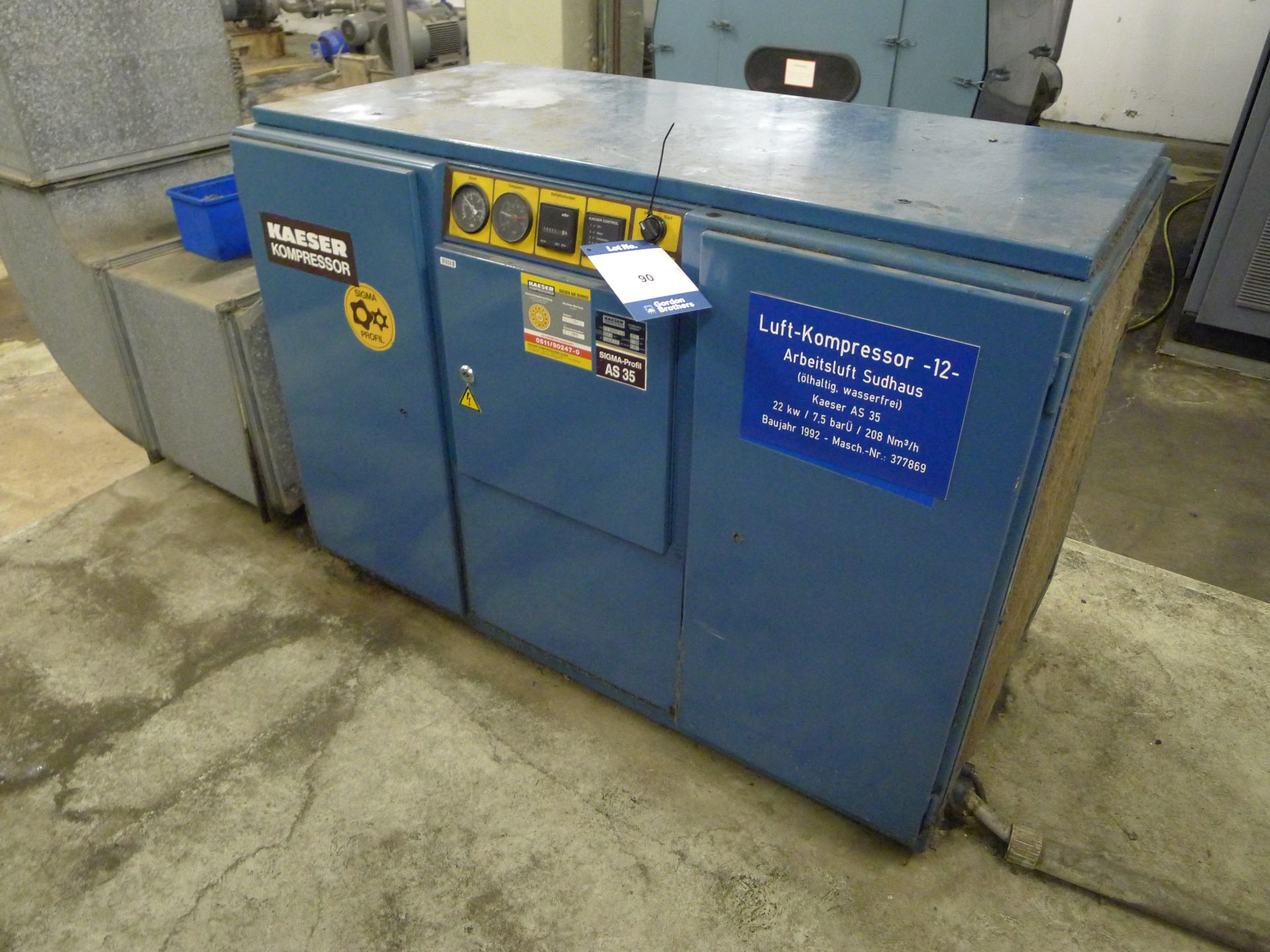 Kaeser AS-35 rotary screw air compressor Serial number 377869 (Dismantling and Loading Fee: €650)
